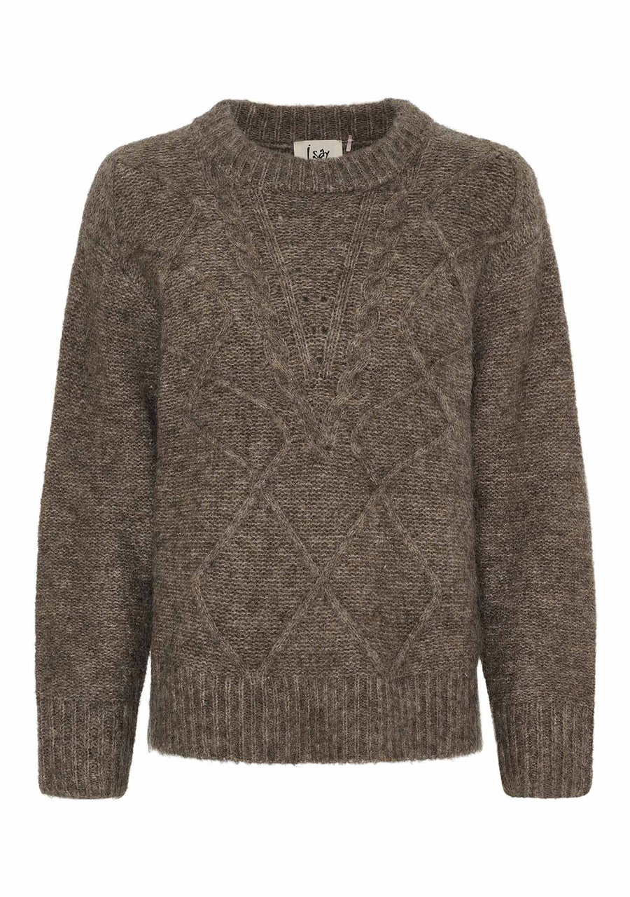 Isay Anne New Pullover - Taupe Melange