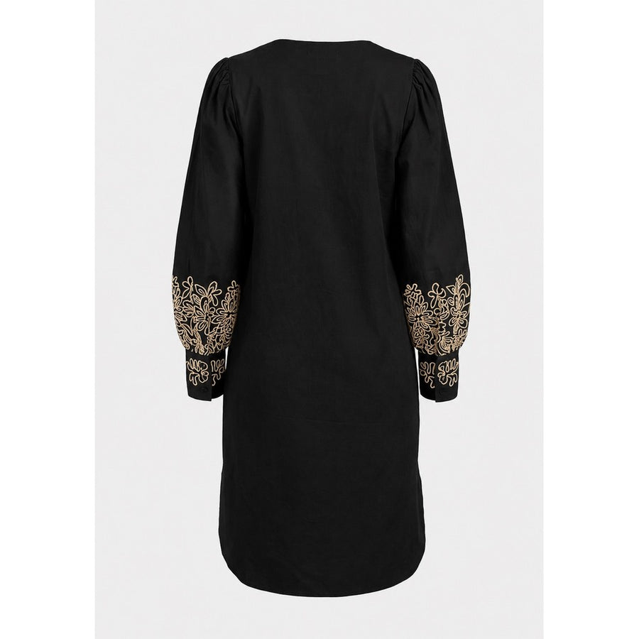 Isay Sigga Embroidery Dress - Black