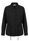 Isay Sigga Striped Jacket - Black Pinstripe