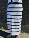 Kaffe Brianne Knit Skirt - Chalk/Midnight Marine