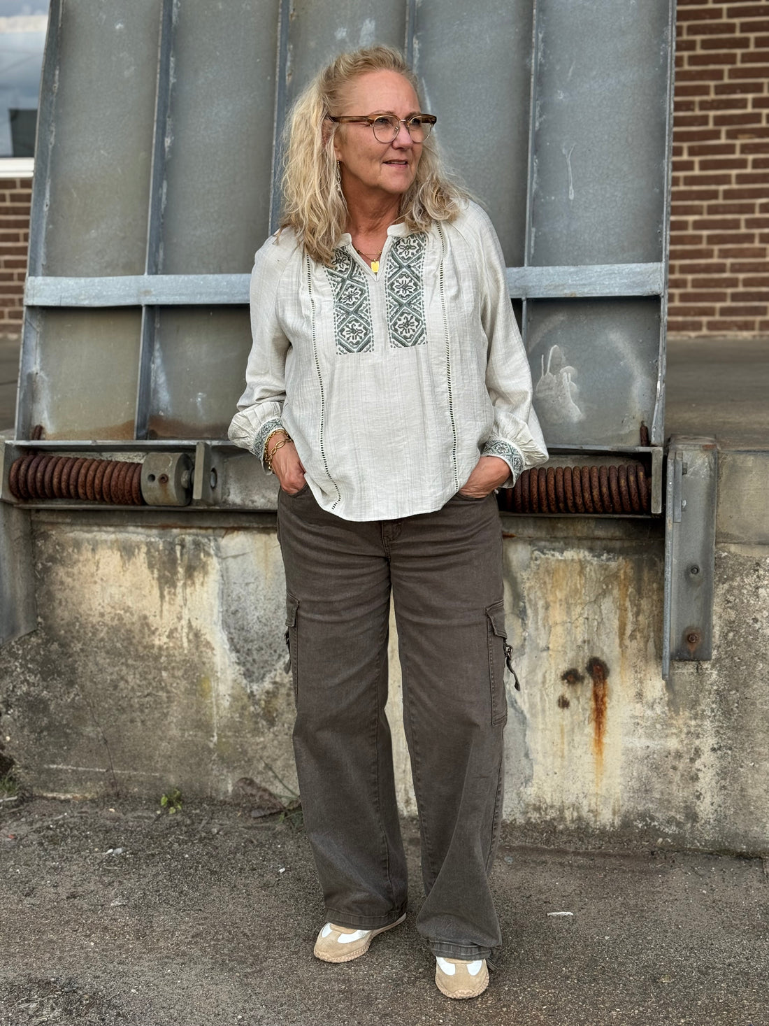 Costa Mani Emilie Shirt - Whisper White W/Embrodery
