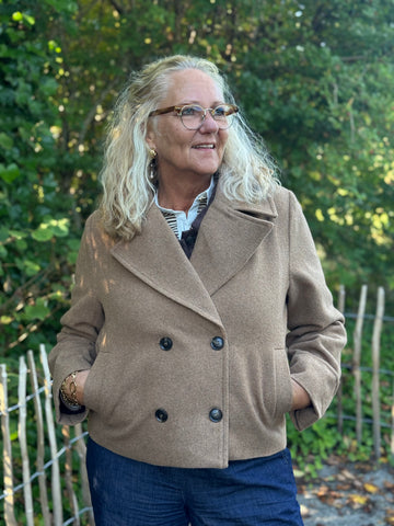 Kaffe Julia Coat - Toasted Coconut