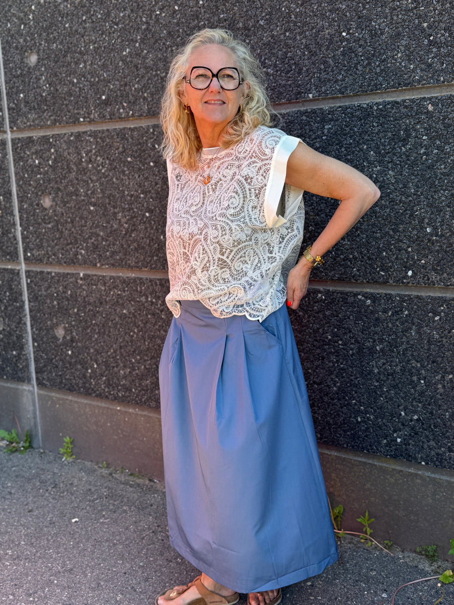 Costa Mani Brick Skirt - Sea Blue