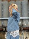 Culture Ayna Shirtjacket - White/Blue Stripe