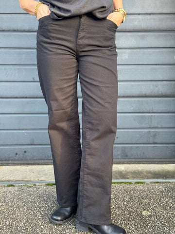 Isay Como Twill Wide Pant - Black