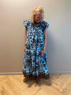 Marta du château Muse Dress - Blue/Marrone