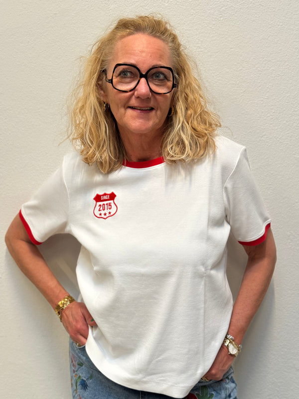 Costa Mani Love Tee - White/Red