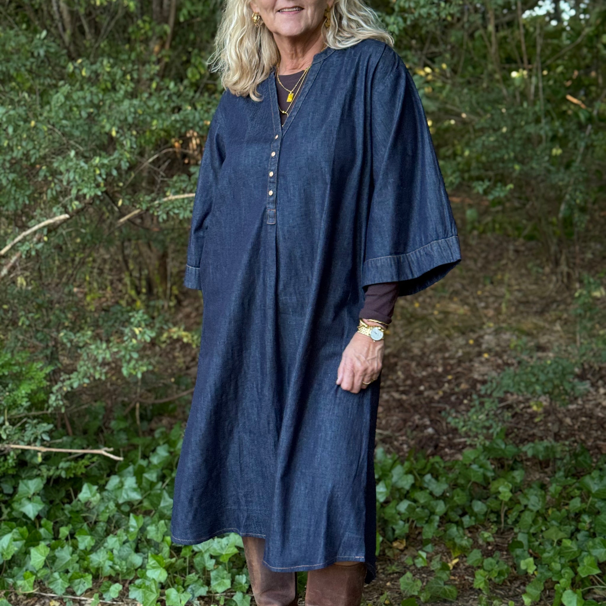 Gaspar Mumbai Denim Dress - Blue