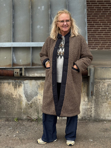 Isay Jenka Reversible Coat - Taupe