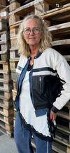 Kaffe Raya Leather Jacket - Black Deep