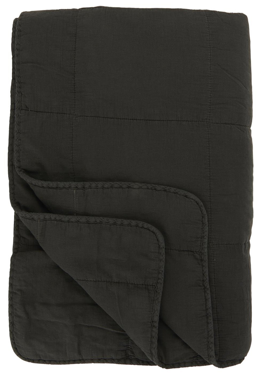 Ib Laursen - Quilt tæppe antracit 130x180 cm | Ib Laursen | Køb online hos Moster D – Hurtig levering