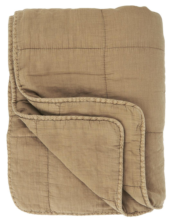 Ib Laursen - Quilt tæppe cognac 130x180 cm | Ib Laursen | Køb online hos Moster D – Hurtig levering