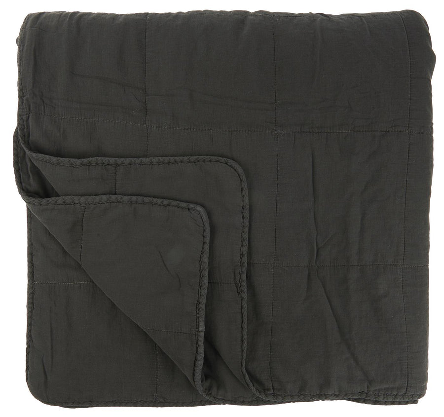 Ib Laursen - Quilt sengetæppe dobbelt antracit 240x240 cm | Ib Laursen | Køb online hos Moster D – Hurtig levering