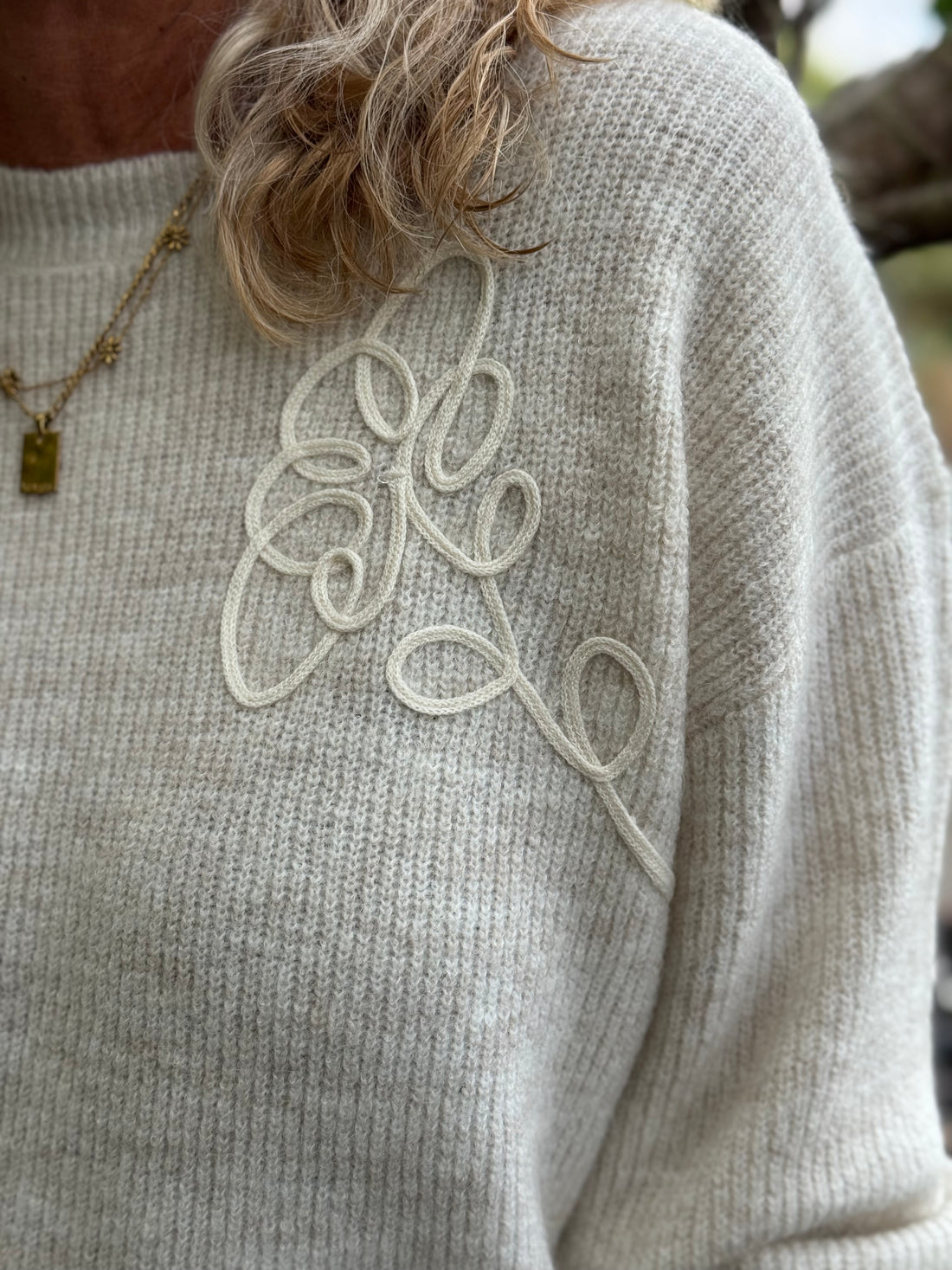 Isay Kamo Knit Pullover - Broken White
