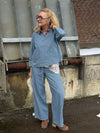 Culture Ayna Pants - Blue/White Stripe