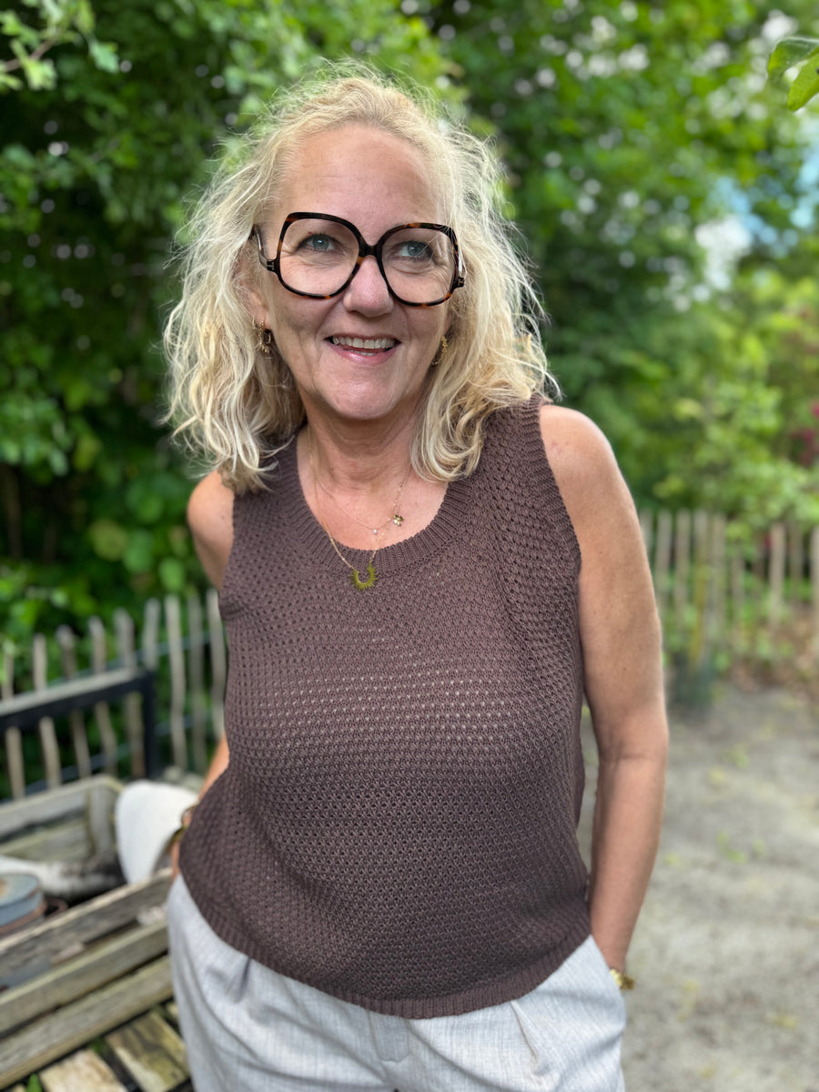 Marta du château Nayla Knit Top - Caffe