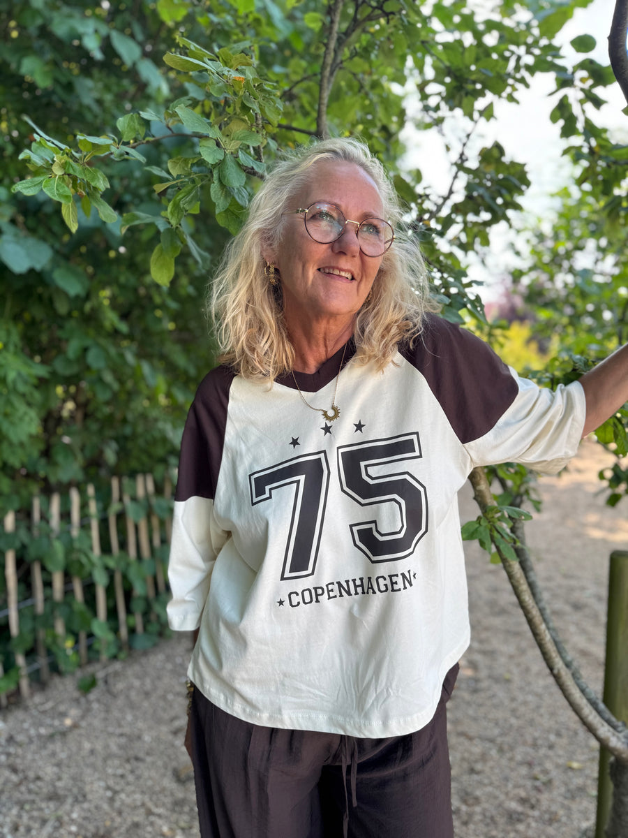 Kaffe Philine T-shirt - Turtledove/Coffee Bean