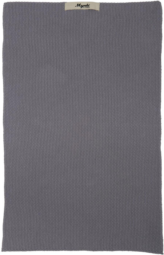 Ib Laursen - Håndklæde Mynte mørkegrå strikket