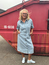 Kaffe Minna Dress - Light Blue Washed Denim