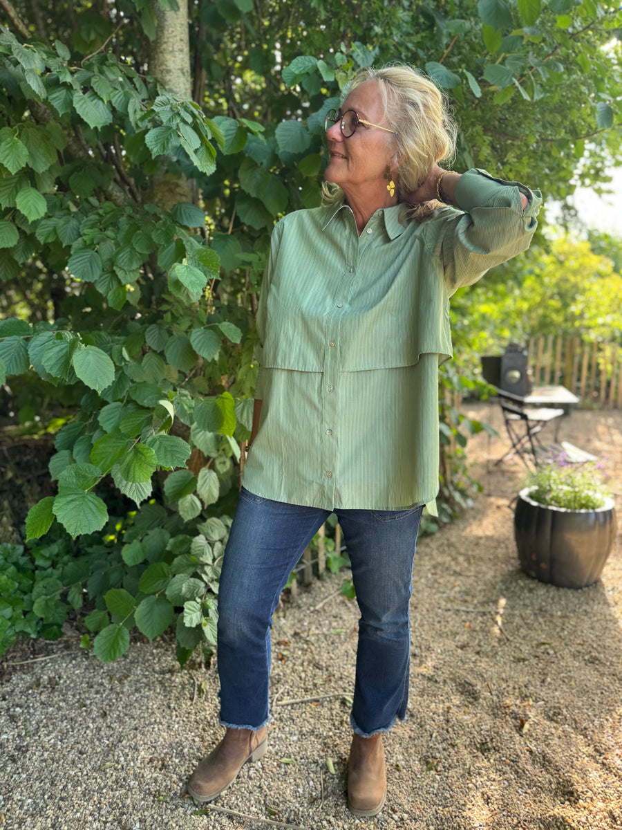 Nümph Micja Long Shirt - Forest Green