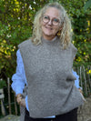Kaffe Martine Knit Vest - Desert Taupe Melange