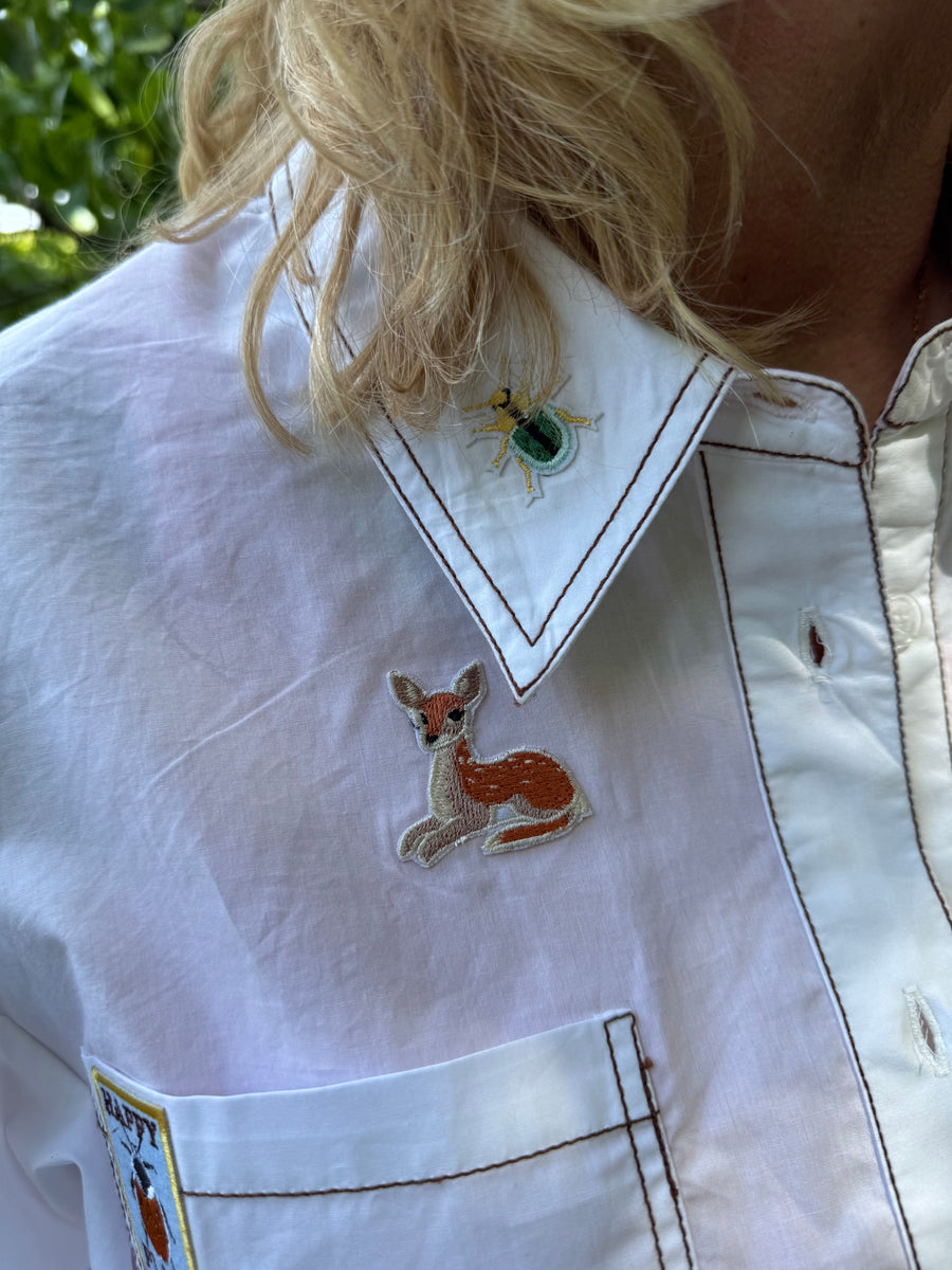 Nümph Badge Shirt - Bright White