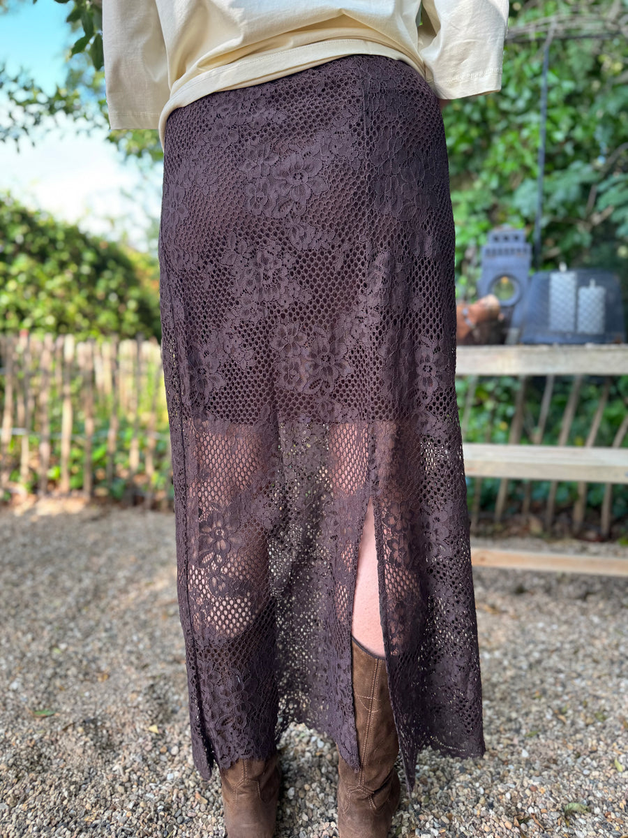 Kaffe Cornelia Skirt - Coffee Bean