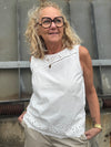 Cream Selina Top - Snow White