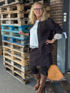 Kaffe Rachel Suede Shirt - Black Coffee