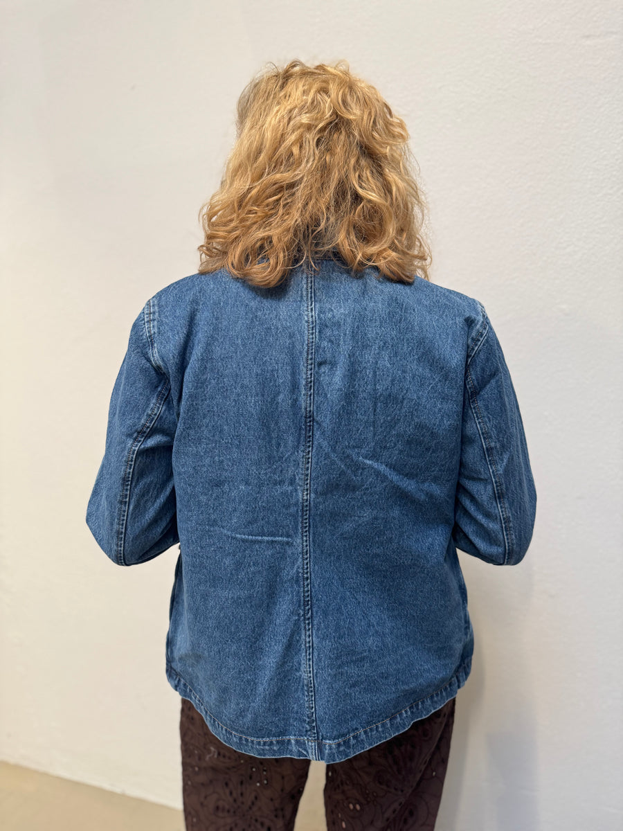 Kaffe Klara Denim Blazer - Blue Denim