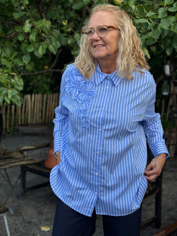 Culture Lora Shirt - Blue/White Stripe