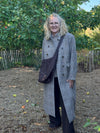 Cream Georg Long Coat - Grey Check
