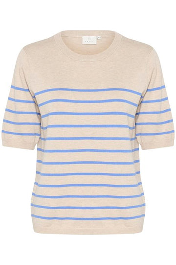 Kaffe Lizza Striped Knit - Feather Gray