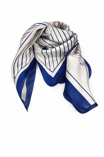 Moster D Tørklæde - Blå Strib