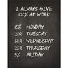 Ib Laursen ´I Always Give 100% At Work´ Skilt