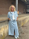 Kaffe Minna Denim Skirt - Light Blue Wash