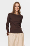 Nümph Riley LS TEE - Black Coffee