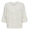 Nümph Marsie SS Pullover - Cloud Dancer