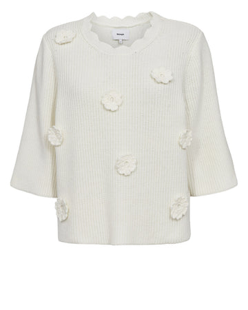 Nümph Marsie SS Pullover - Cloud Dancer