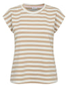Nümph Lizy Cropped Stripe Top - Cloud Dancer