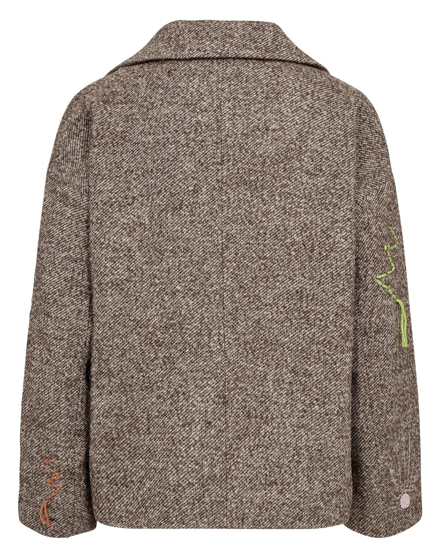 Nümph Ravina Embroidery Jacket - Dark Earth