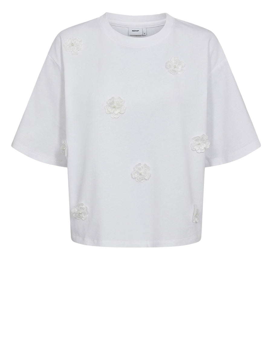 Nümph Fleura T-shirt - Bright White