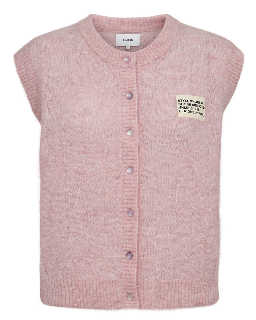 Nümph Riette Check Vest - Pink Lady