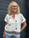 Costa Mani Ice Shirt - Black/White Embo