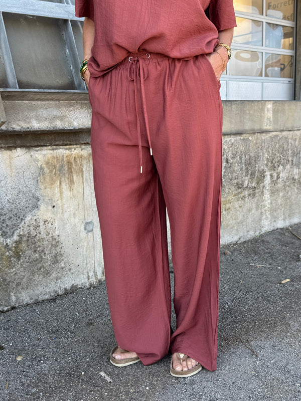 Kaffe Emily Wide Pants - Henna