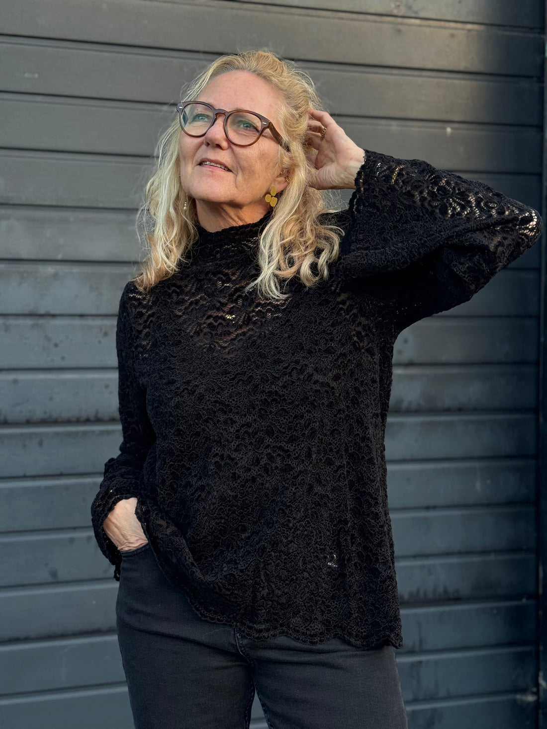 Isay Kamille Lace Blouse - Black