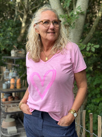 Costa Mani Heart Tee - Pink