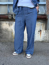 Cream Agate Pant - Rossland Pinstriped Denim