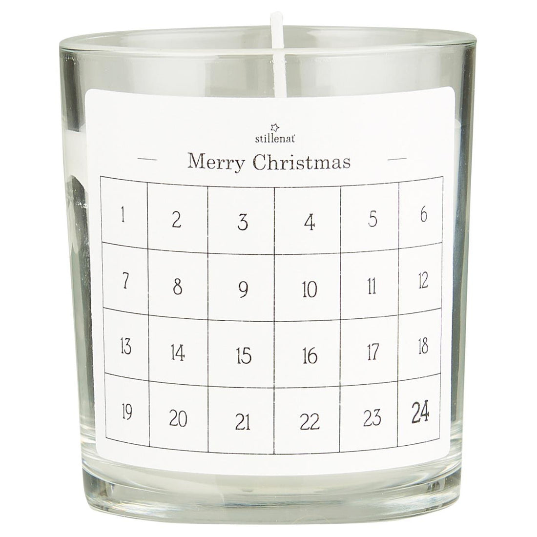 Ib Laursen Glas m/Paraffinlys - Etiket m/1-24