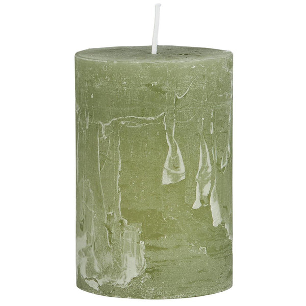 Ib Laursen Rustiklys - Green Tea ( H: 10 cm, Ø: 6,8 cm)